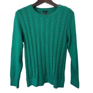 Talbots Long Sleeve Crew Neck Cable Knit Sweater Size‎ LP
